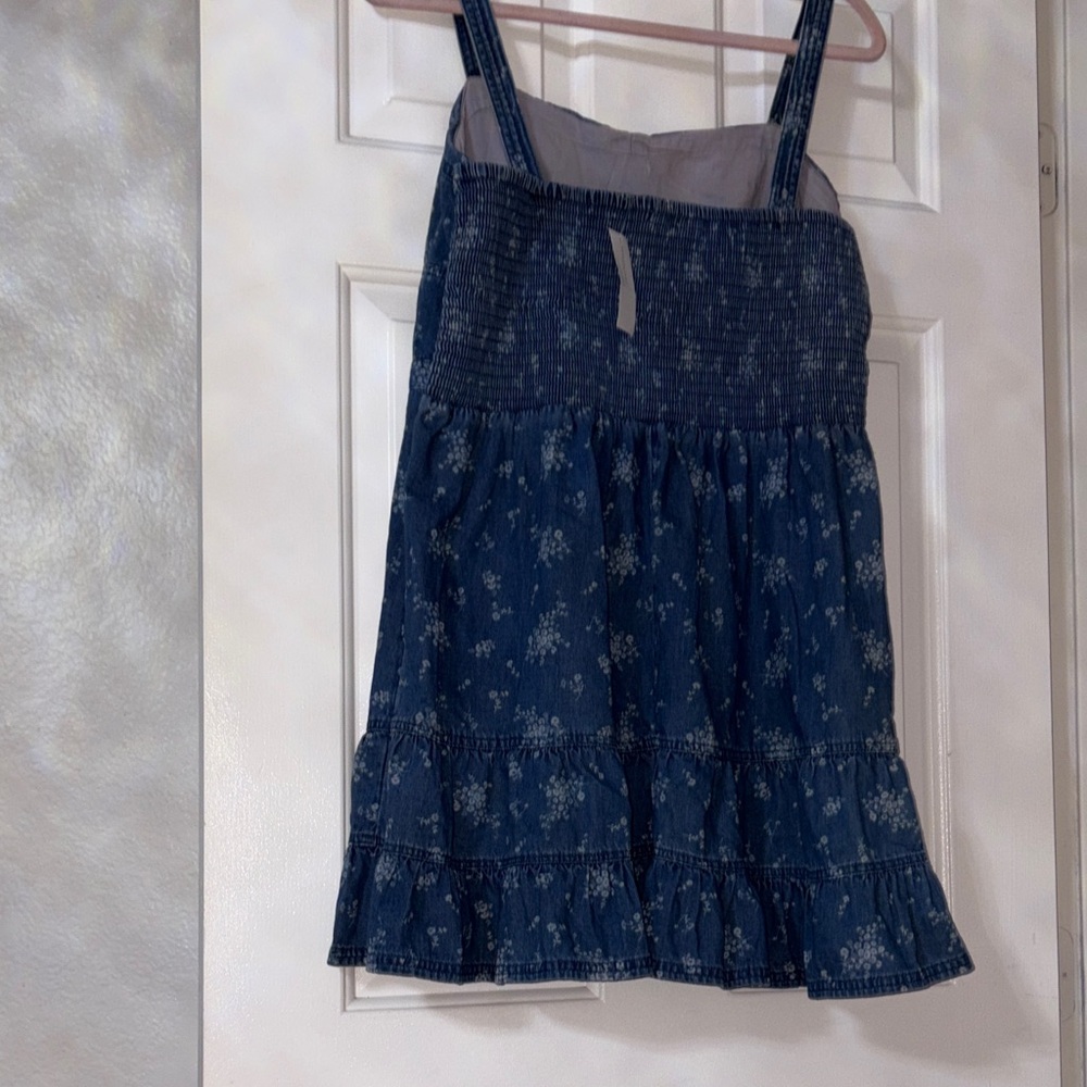 American Eagle Outfitters Dark Blue Floral Mini Dress - Picture 6 of 8